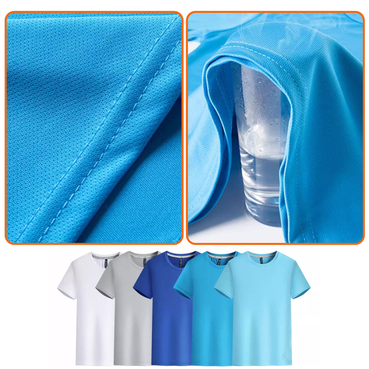 Nelipo Summer ice silk quick-drying pure cotton short sleeves