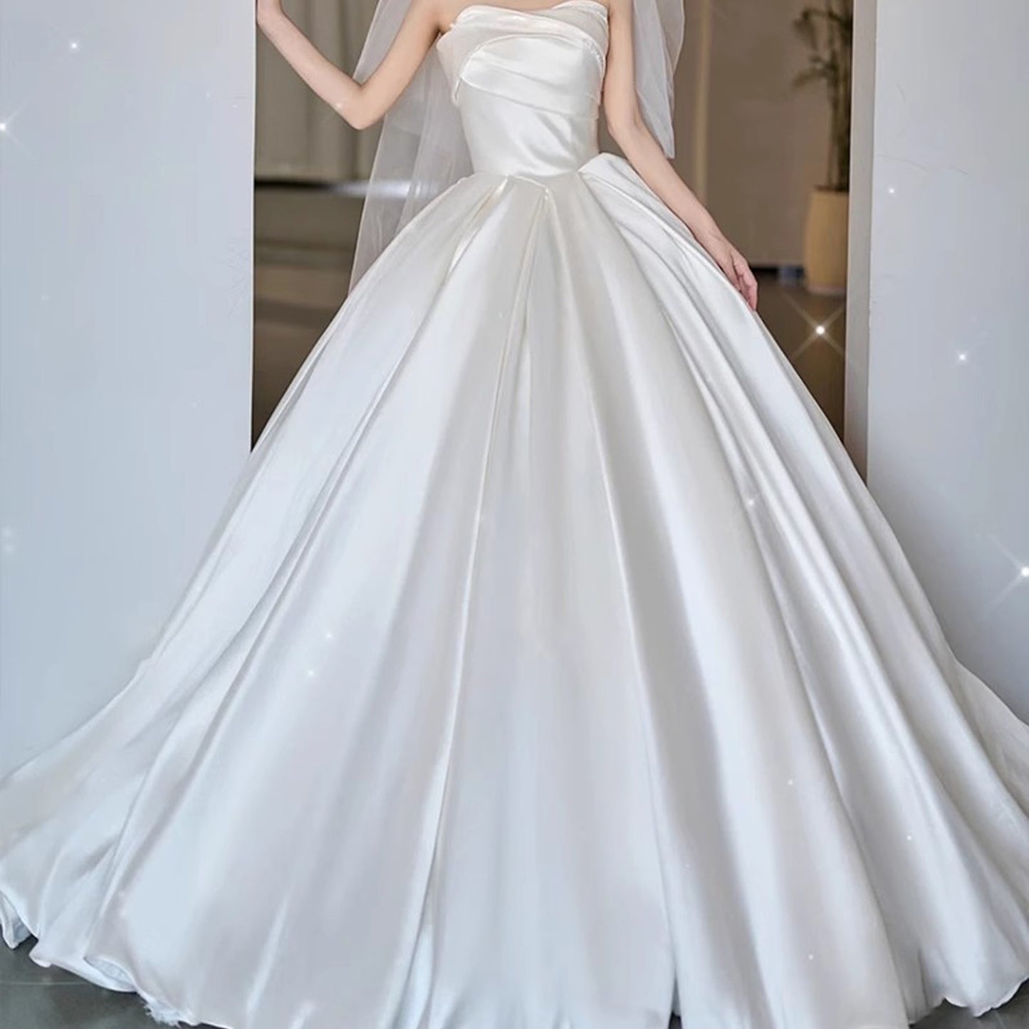 Nelipo 2024 New Satin Wedding Dresses for Bride