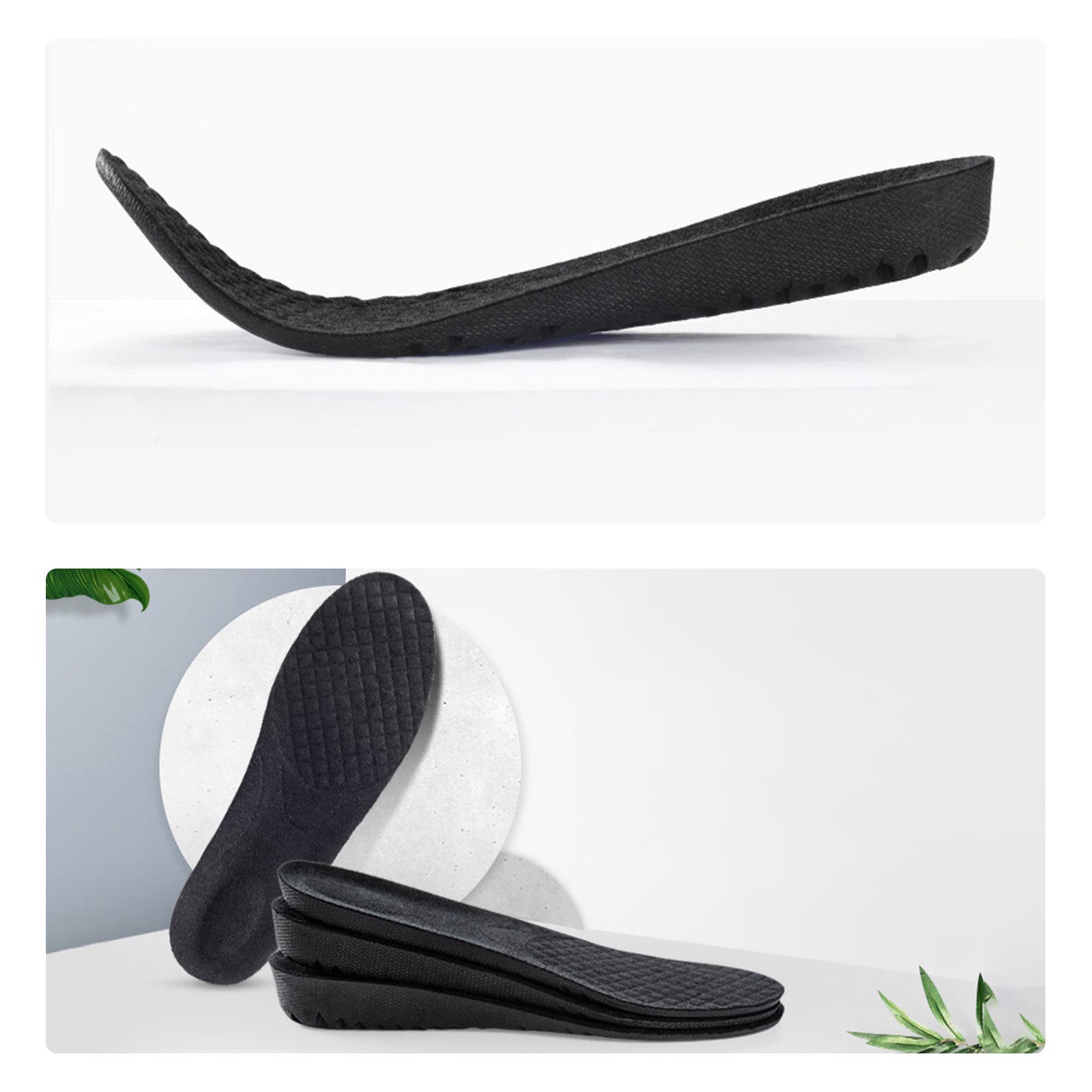 Nelipo Height increasing insoles for leather shoes Sports shock absorption